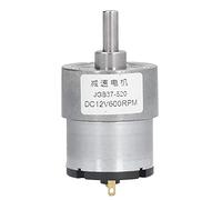 JGB37-520 DC Helical Gear Motor 12V 600RPM | Auto - Locking Turbo Reducer for Window Opener/Door Opener/Mini Winch | Compact - Short Shaft Design