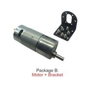 JGB37-550 Motore DC 12V a coppia elevata e motoriduttore DC 6v con motori riduttori DC 12 Volt invertiti for motore fai-da-te(Package A,6v 55rpm)