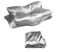 JGCJGG Federa per Cuscino Cervicale Federa in Memory Foam Federa Comoda e Traspirante Federa per Cuscino in Seta Federa Rimovibile e Lavabile per Posizioni Prona, Supina e di Fianco (per 63x38x14cm)