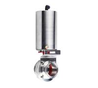 JGGCKNOGG Valvola a farfalla sanitaria in acciaio inox 304 316L con attuatore pneumatico per birra fatta in casa, da 19 a 108 mm, con morsetto triplo da 1,5", 2" e 4" (102mmK119)