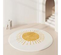 JGGXHM Graziosi tappeti rotondi a pelo corto per soggiorno, camera da letto in stile nordico, tappetini per pavimenti di grandi dimensioni, tappetino antiscivolo morbido per salotto (200 cm)