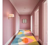 JGGXHM Moderno tappeto rosa antiscivolo, decorazione per la stanza kawaii, grazioso tappeto lavabile per corridoio, passaggio, scala, tappetino antiscivolo. 60x130cm
