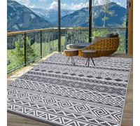 JGGXHM Tappeti da esterno, impermeabili, reversibili, per patio, tappeti da esterno, tappeti da campeggio Boho, per camper, veranda, balcone, cortile, picnic (140x200 cm)