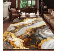 JGGXHM Tappeti di lusso con motivo in marmo dorato, decorazione per soggiorno, tappeti astratti di grandi dimensioni per camera da letto, tappetini antiscivolo 90x180cm
