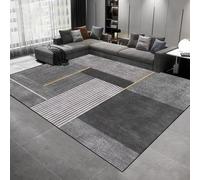 JGGXHM Tappeti geometrici grigi per soggiorno, arredamento moderno, tappeti per la casa, tappetini antiscivolo per camera da letto, tappetini per il salotto di grandi dimensioni (40x70 cm)