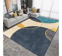 JGGXHM Tappeti per soggiorno, geometrici nordici, tappeti moderni per divani, tavolini da caffè, tappeti per la casa, camera da letto, comodini, tappetini morbidi antiscivolo (100x150 cm)