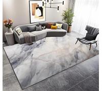 JGGXHM Tappeto di lusso in marmo grigio per soggiorno, decorazione nordica per la casa, zona notte, comodino, tappeti antiscivolo, lavabili (100x150 cm)