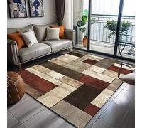 JGGXHM Tappeto geometrico moderno per soggiorno, decorazione astratta, divano, lavabile, grande formato, camera da letto, guardaroba, tappetino antiscivolo (50x80 cm)