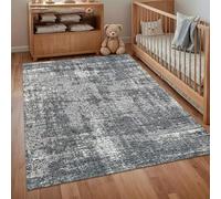 JGGXHM Tappeto moderno astratto grigio, morbido, antiscivolo, ideale per camera da letto, soggiorno, ingresso, bagno o ufficio (40x70 cm)