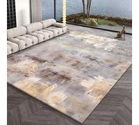 JGGXHM Tappeto moderno astratto per la casa, di grandi dimensioni, per soggiorno, antiscivolo, lavabile, per camera da letto, tappetini di lusso leggeri (130x190 cm)