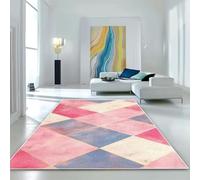 JGGXHM Tappeto moderno e semplice con motivi geometrici, per soggiorno, facile da pulire, tappeti grandi, per salotto, cucina, tappetini morbidi antiscivolo 90x160cm
