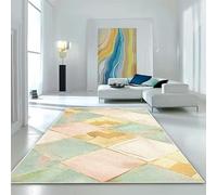 JGGXHM Tappeto moderno e semplice, geometrico, per soggiorno, facile da pulire, tappeti grandi, per salotto, cucina, tappetini antiscivolo morbidi (50x110 cm)