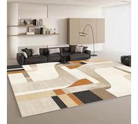JGGXHM Tappeto moderno geometrico di lusso leggero per soggiorno, decorazione per divano, tappetini morbidi per camera da letto 100x120cm