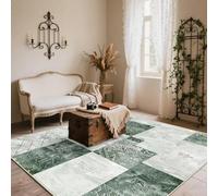 JGGXHM Tappeto moderno in stile semplice, per la casa, soggiorno, divano, grande area, tappeto a quadri retrò per camera da letto, tappetini lavabili (160x240 cm)