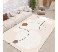 JGGXHM Tappeto moderno in stile semplice per soggiorno, decorazione color crema, tappeti grandi per camera da letto, comodino, tatami, tappetini antiscivolo (140x200 cm)