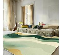 JGGXHM Tappeto moderno minimalista verde per soggiorno, tappeti di grandi dimensioni, arredamento per camera da letto, morbidi tappetini elastici per esterni lavabili (100x200 cm)
