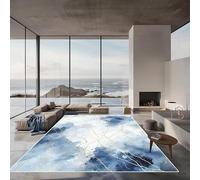 JGGXHM Tappeto nordico di lusso con motivo a inchiostro lavato, per soggiorno, camera da letto, grande area, salotto, ufficio, divano, tappetini antiscivolo (100x200 cm)