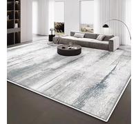 JGGXHM Tappeto per soggiorno, moderno, semplice, grigio, decorazione, grande area, tappeto nordico per camera da letto, tappetino antiscivolo lavabile (70x150 cm)