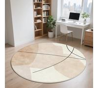 JGGXHM Tappeto rotondo a pelo corto in stile moderno, per sedia da computer, tappetino antiscivolo, tappeti semplici per soggiorno, soffice e morbido tappeto decorativo per camera da letto (50 cm)