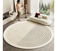 JGGXHM Tappeto rotondo antiscivolo lavabile per soggiorno in stile giapponese, a righe, semplice per camera da letto (50 cm)