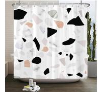 JGGXHM Tenda da doccia stampata in 3D, tende da bagno minimaliste e nordiche, decorazione per il bagno impermeabile, tessuto in poliestere con ganci 133x220cm/WxH