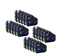 JGHFReW 5pcs a 40pcs LB200bk MKRS100B PT200bk Cartucce di inchiostro di ricambio Compatibili con modelli di stampante MK2600 MK2500 MK2100 MK2000 MK1500 MK1100 Mark1 Pro M11c PT200(20pcs)