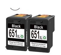 JGHFReW 651 Sostituzione della cartuccia di inchiostro Compatibile con OfficeJet 202 202C 252 252C e Deskjet Ink Advantage 5575 5645 Stampanti(Hp 651xl 2bk)