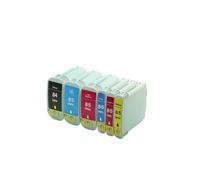 JGHFReW Cartuccia 6x Inchiostro Compatibile con DesignJet 30 70 90 130 Serie Stampanti Works con 84 85 84 85 Cartucce(6PCS 1BK1C1M1Y1LC1LM)
