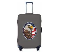 JGHHOUN American Bald Eagle Stampa Universale Elasticizzato Valigie Copertura Bagagli Protezione Da Viaggio Accessorio Quotidiano, Nero , S, Bagaglio a mano