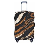 JGHHOUN Astratto Marmo Pietra Stampa Universale Estensibile Valigia Copertura Bagagli Protector Accessorio Da Viaggio Qu, Nero , M, Bagaglio a mano