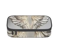 JGHHOUN Astuccio grande con ali d'angelo, per adolescenti, per studenti, scuola, viaggi, cancelleria essenziale