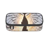 JGHHOUN Astuccio grande con ali d'angelo, per adolescenti, per studenti, scuola, viaggi, cancelleria essenziale