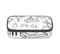 JGHHOUN Astuccio grande con stampa chimica per adolescenti, per studenti, scuola, viaggi, cancelleria essenziale