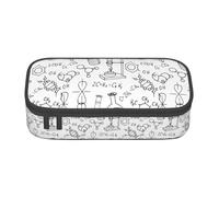 JGHHOUN Astuccio grande con stampa chimica per adolescenti, per studenti, scuola, viaggi, cancelleria essenziale