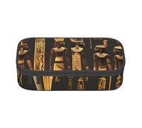 JGHHOUN Astuccio grande con stampa di geroglifici egizi antichi per adolescenti, per studenti, scuola, viaggi, cancelleria essenziale