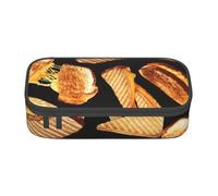 JGHHOUN Astuccio grande con stampa di panini al formaggio, per adolescenti, studenti, scuola, viaggi, cancelleria essenziale