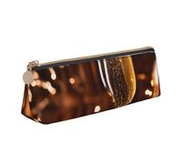 JGHHOUN Astuccio in pelle con stampa a forma di tazza di vino, con cerniera, per studenti e adolescenti