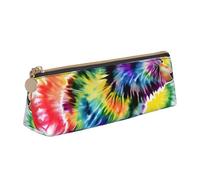 JGHHOUN Astuccio in pelle con stampa tie dye con orso che balla e con cerniera, per studenti e adolescenti