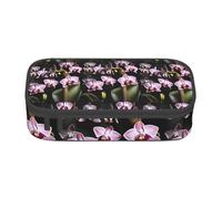 JGHHOUN Bell Orchid Pattern Stampa Adolescenti Grande Astuccio Studenti Scuola Viaggi Cancelleria Essenziale