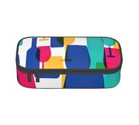 JGHHOUN Bicchieri da cocktail e bottiglie di vino stampa adolescenti grande astuccio per studenti scuola viaggi cancelleria essenziale