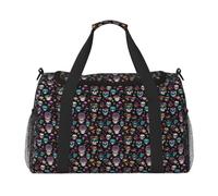 JGHHOUN Borsa a mano versatile con stampa di teschi e zucchero, leggera, pieghevole, da viaggio, campeggio, pesca