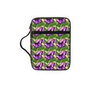 JGHHOUN Borsa portaoggetti versatile con stampa a farfalla viola, per bibbia, idea regalo cristiana, accessorio per chiesa
