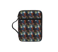 JGHHOUN Borsa portaoggetti versatile con stampa di gatto in stile cartone animato, per scritture, regalo cristiano, accessorio per chiesa