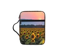 JGHHOUN Borsa portaoggetti versatile con stampa di girasole e sole, ideale come regalo cristiano per la chiesa