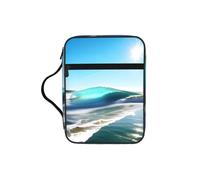 JGHHOUN Clear Sky Wave Beach Print Versatile Bibbia Storage Bag Scritture Organizer Christian Gift Church Accessory