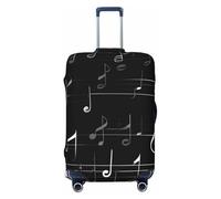 JGHHOUN Copertura elastica universale per valigia, con stampa di note musicali, accessorio da viaggio quotidiano, Nero , L, Bagaglio a mano