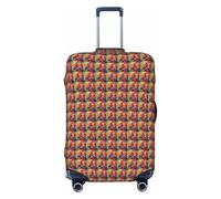 JGHHOUN Copertura per valigie elastica universale colorata con stampa di note musicali, accessorio da viaggio quotidiano, Nero , XL, Bagaglio a mano