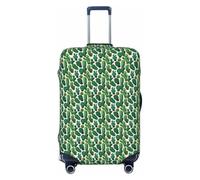 JGHHOUN Copertura universale elastica per valigie con stampa di cactus verde, accessorio da viaggio quotidiano, Nero , M, Bagaglio a mano