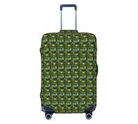JGHHOUN Copertura universale elastica per valigie con stampa di lucciole e lanterne, accessorio da viaggio quotidiano, Nero , S, Bagaglio a mano