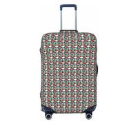 JGHHOUN Copertura universale elastica per valigie con stampa "Merry Christmas", accessorio da viaggio quotidiano, Nero , L, Bagaglio a mano